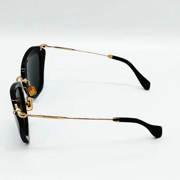 Miu Miu  Black and Gold Sunglasses - Picture 3 of 8